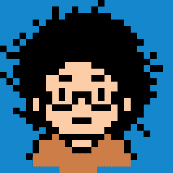 イラレで 少し設定を変えればドット絵 を簡単に打てることが判明しました もともとwinのペイントソフトを利用して作っていた過去があり とても楽しいです これは自画像なのですが 湿気が多いとラーメンズの片桐 オオシマ Note