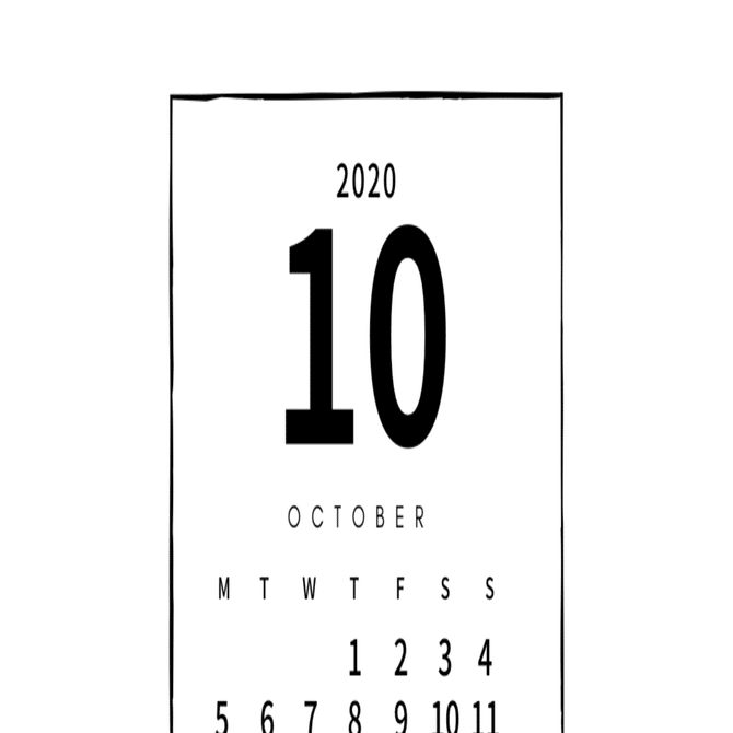 10月のカレンダー Pandalabo 日付シート配信時々ねこ Note