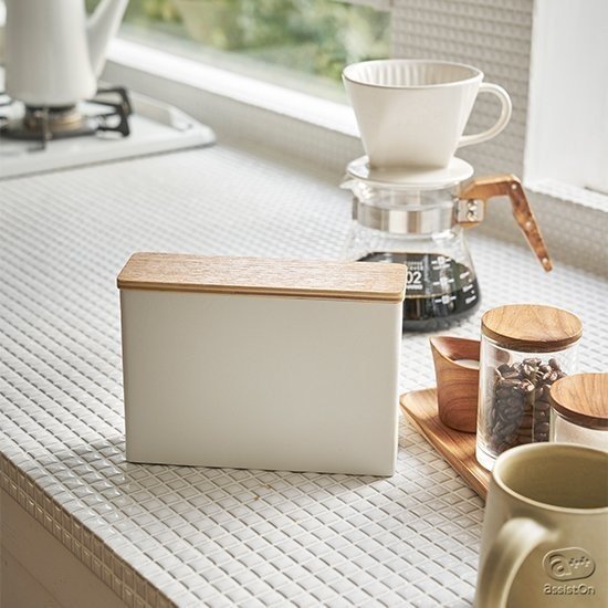 置き場所に困っていたコーヒーのペーパーフィルターを収納する専用ボックス Assiston Note
