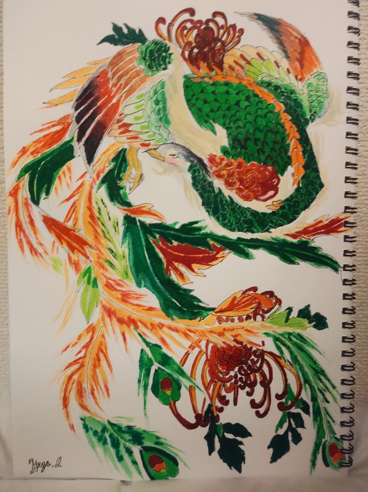 鳳凰描きました 綺麗な鳥ですね Kazuicreat Note 鳳凰描きました 綺麗な鳥ですね Kazuicreat Note