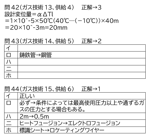 ｒ2年ガス主任解答速報 主任 Note