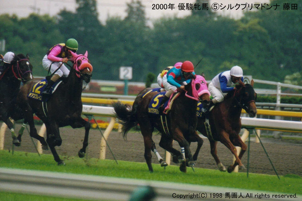 優駿牝馬(Oaks)：蔵出し写真4 2000年 シルクプリマドンナ｜馬画人 (ま