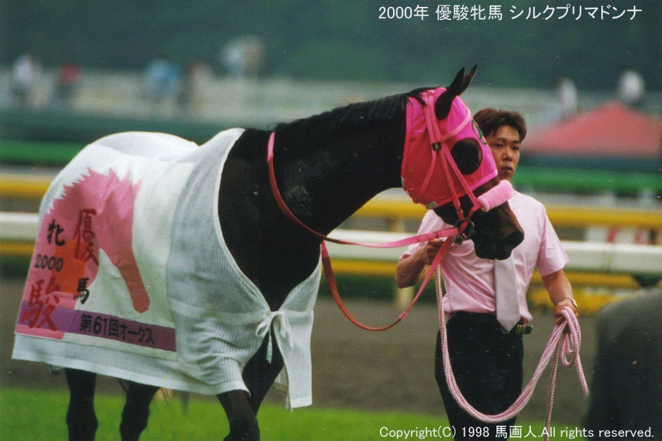 優駿牝馬(Oaks)：蔵出し写真4 2000年 シルクプリマドンナ｜馬画人 (ま