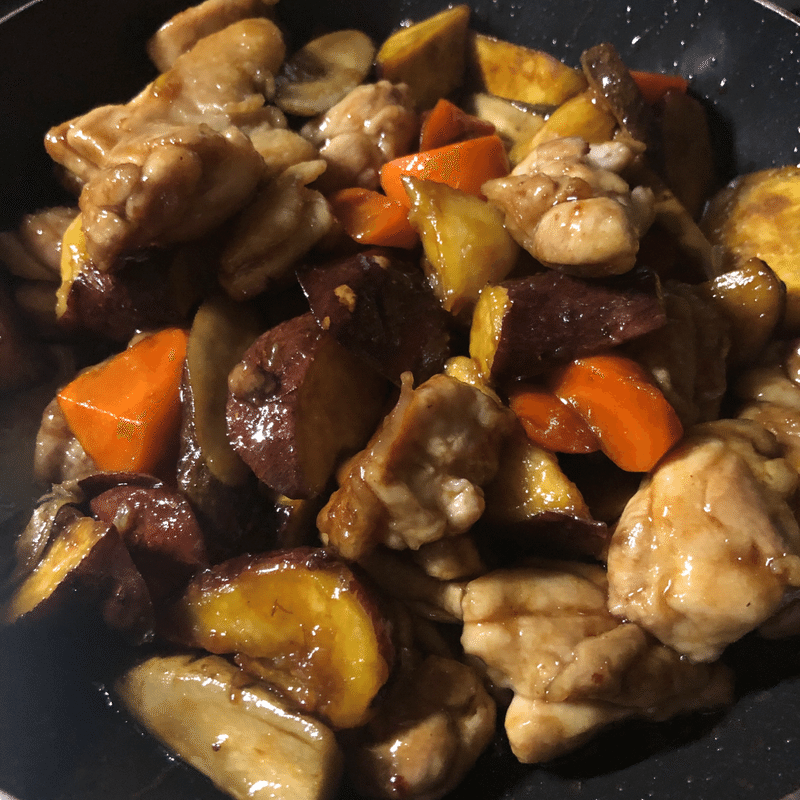バルサミコ酢消費レシピ さつまいもと鶏肉のハニーバルサミコ酢炒め 古谷 真知子 Note