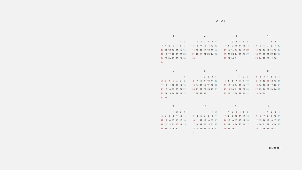 壁紙 シンプルな21年間カレンダー 無料 Blooni Note 壁紙 シンプルな21年間カレンダー 無料 Blooni Note