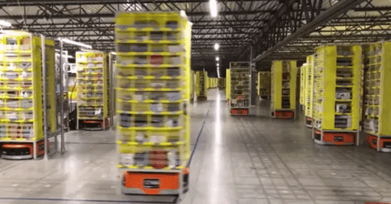 米Amazonの配送センターに見るロボット技術導入手法の考察