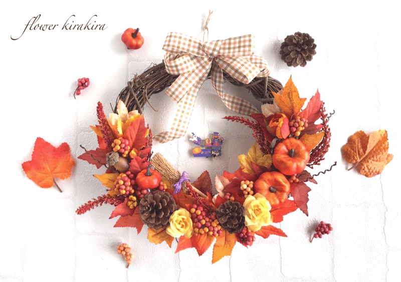 ハロウィンリース Flower Kirakira Note