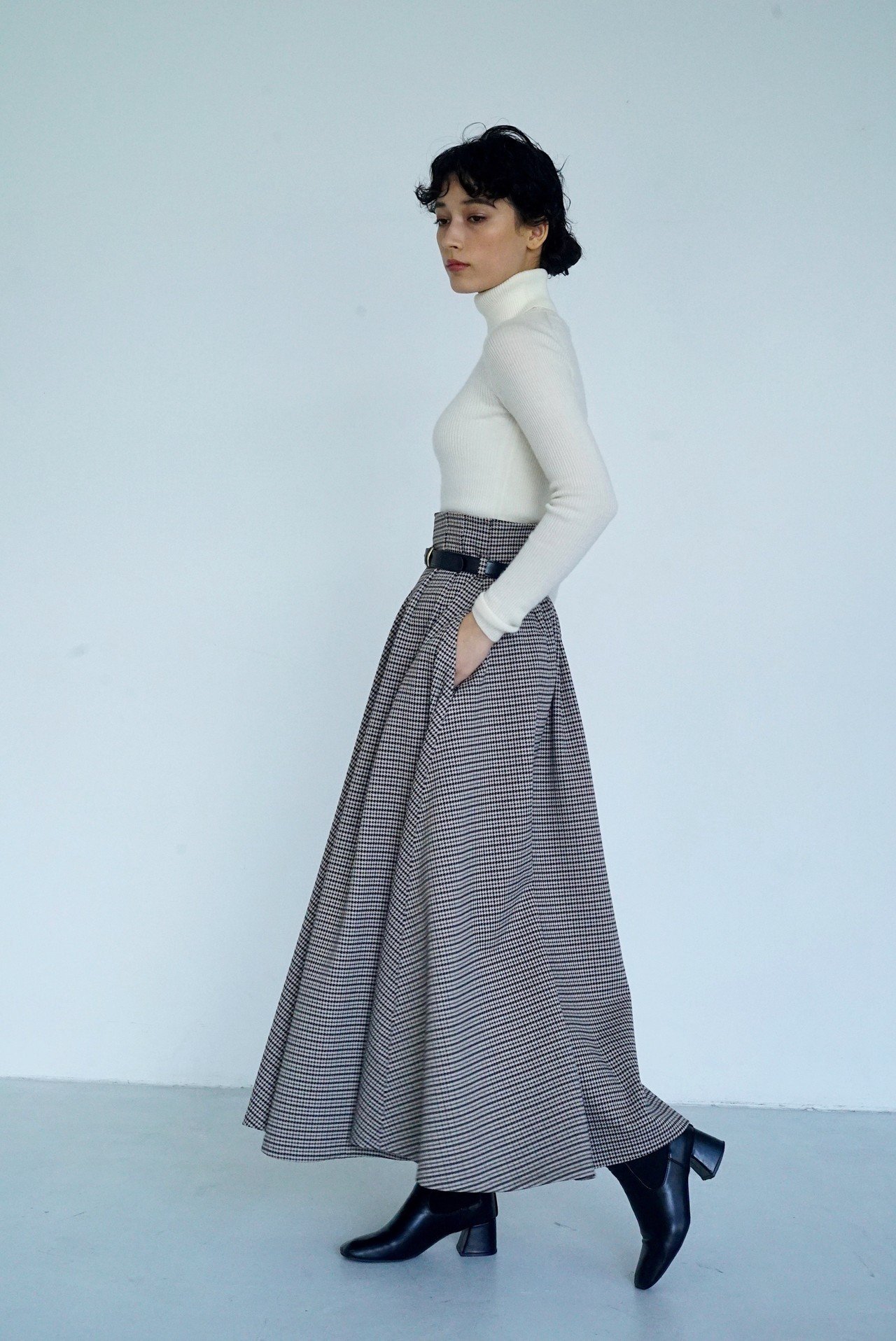 ≪通常販売≫chidori check straight skirt（千鳥チェック