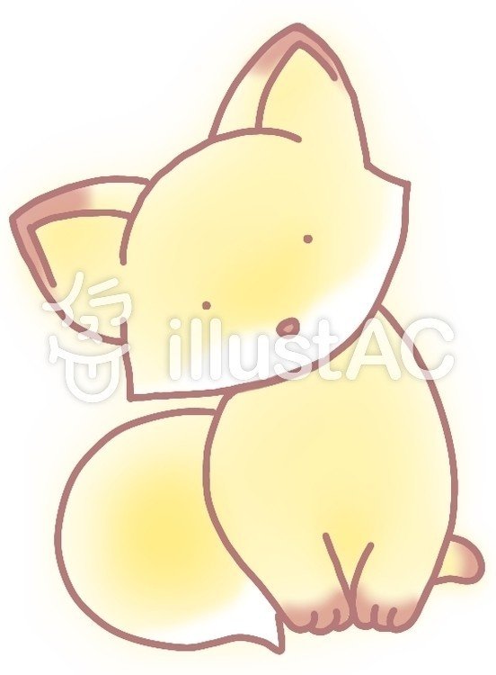 イラスト きつねフレーム 宵月のブログ