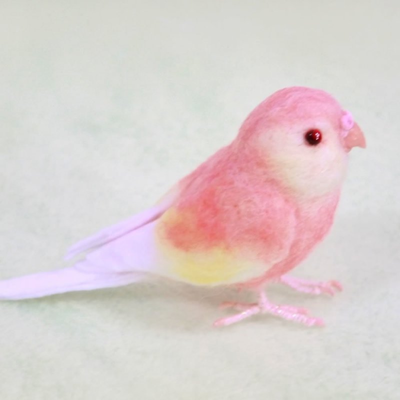 かわいいピンク色の小鳥 手作りの小鳥hato Hana はと はな Note