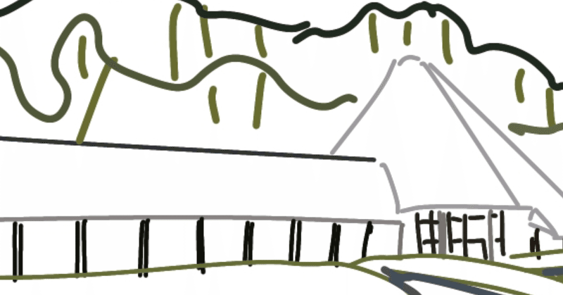 シンプルイラスト Noteヘッダー画像素材 風景 Atelier Hanami Note