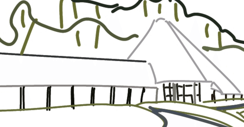 シンプルイラスト Noteヘッダー画像素材 風景 Atelier Hanami Note