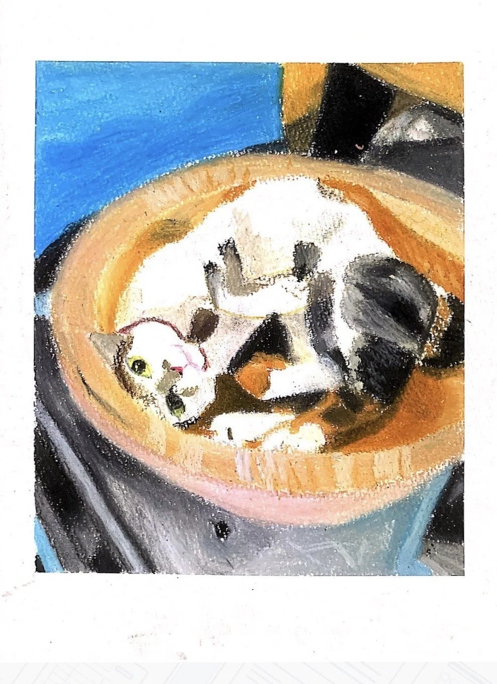 オイルパステルで絵を描き始めてさらに1ヶ月が経った｜こ林