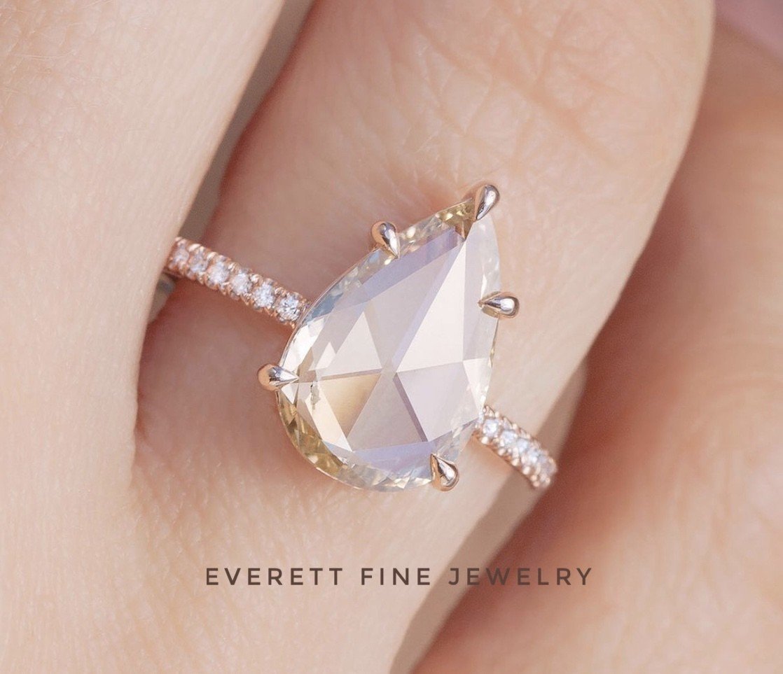 高貴な輝き✨ローズカット・ダイヤモンド✨リング✨約8.5号✨指輪✨