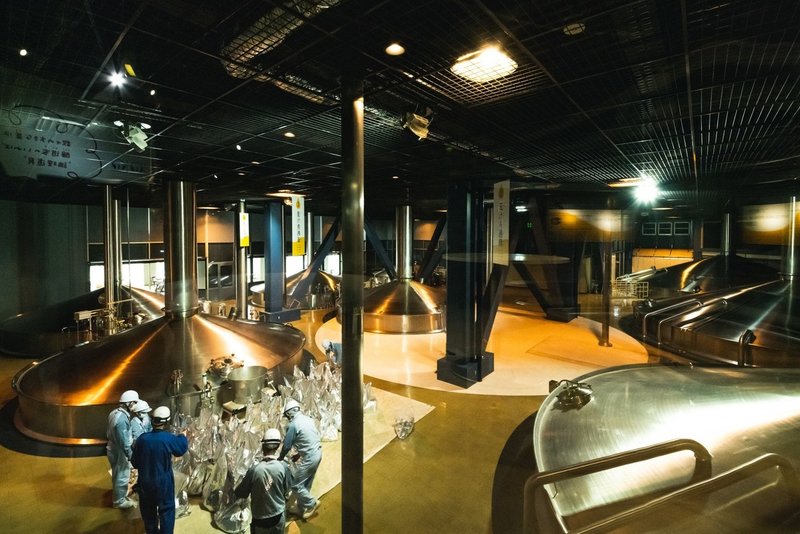 キリンビール工場の内部