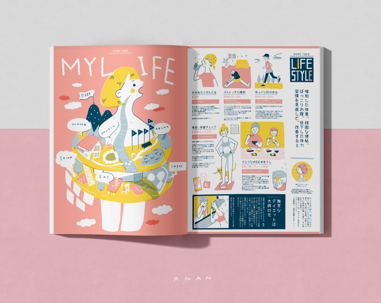 雑誌風モックアップ あなんよーこ イラストレーター Note 雑誌風モックアップ あなんよーこ イラストレーター Note