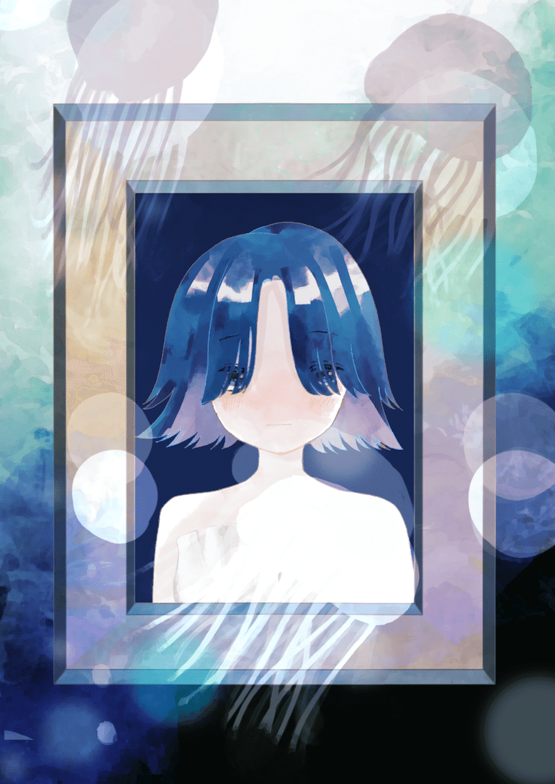 創作イラスト 水族館に飾られた少女 メイキング いお お絵描き Note