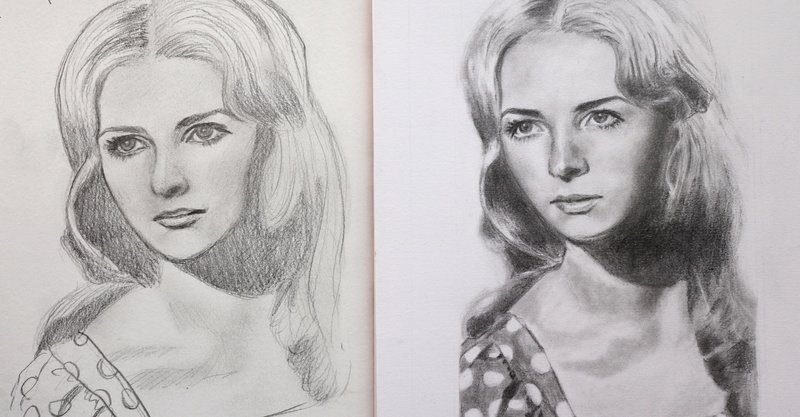 初心者が日かけて 顔写真を100体模写した結果 ブルーベル Note