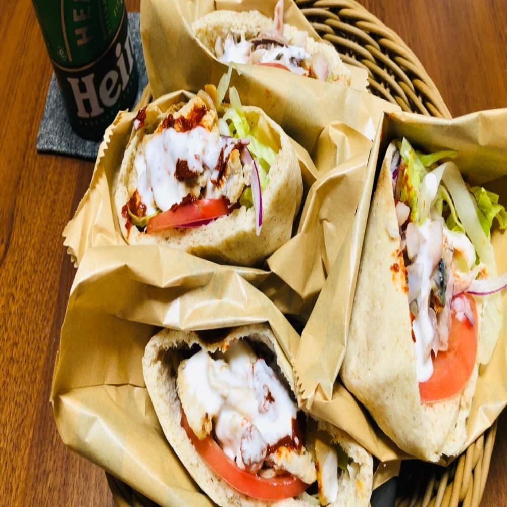 自作ピタパンでパリのケバブ屋ごっこ ケイチェルおじ Note