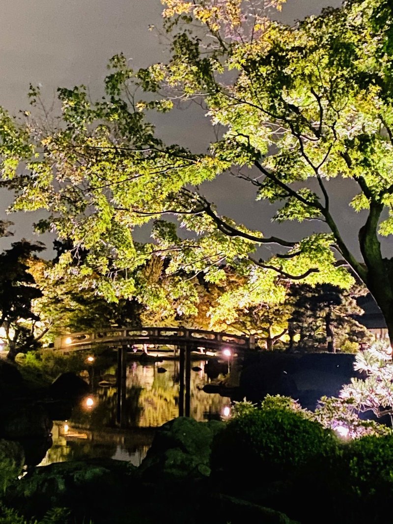 秋 大仙公園 日本庭園 ライトアップ 紅葉 感謝 よしくん Note