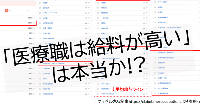 医療職は給料が高い は本当かを調べて見た たけし 動くは楽しいを伝えたい訪問pt Note 医療職は給料が高い は本当かを調べて見た たけし 動くは楽しいを伝えたい訪問pt Note