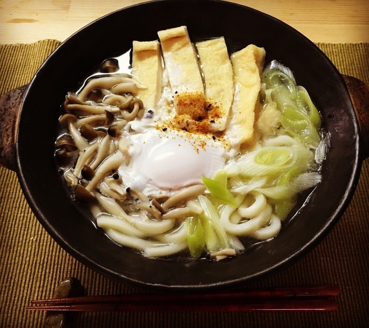 今日の昼ごはん 白だしで鍋焼きうどん Fj おつまみクリエイター Note