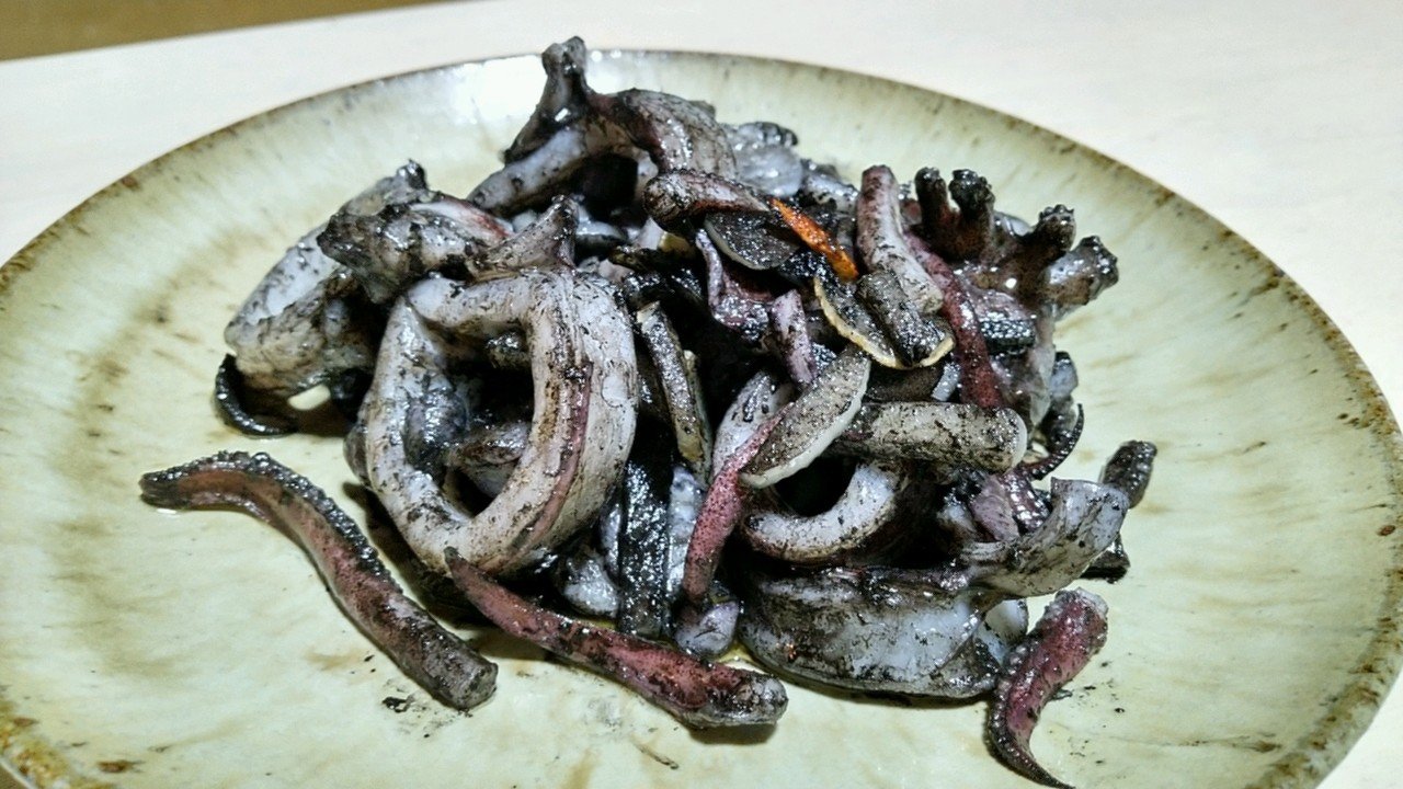 自分で釣ったアオリイカのレモンソルト焼き レモンソルター 離島に住む双子の母 Note
