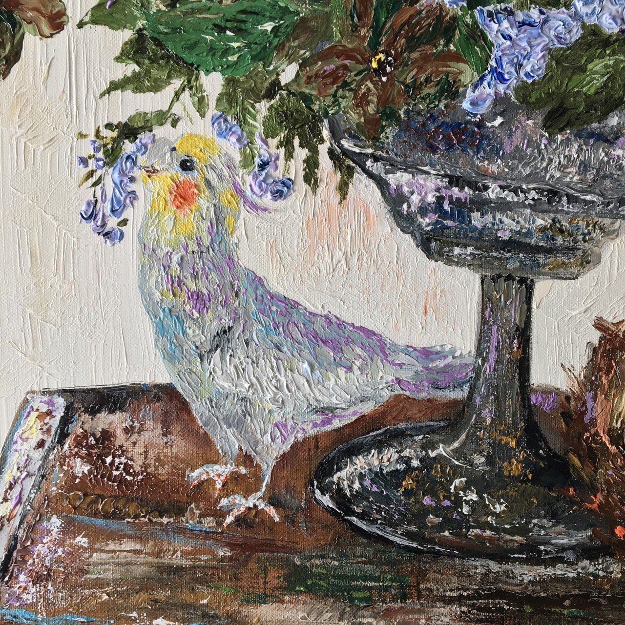油絵「ブルーベルと小鳥」ができるまで|芸術 絵画｜雨星立夏 Rikka