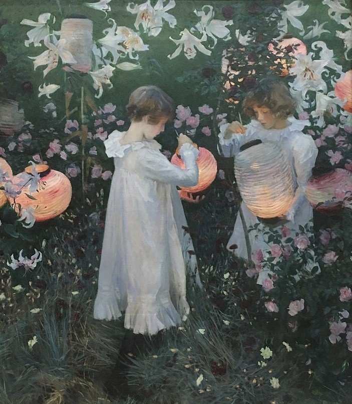 絵画とファッション「カーネーション、リリー、リリー、ローズ」白い