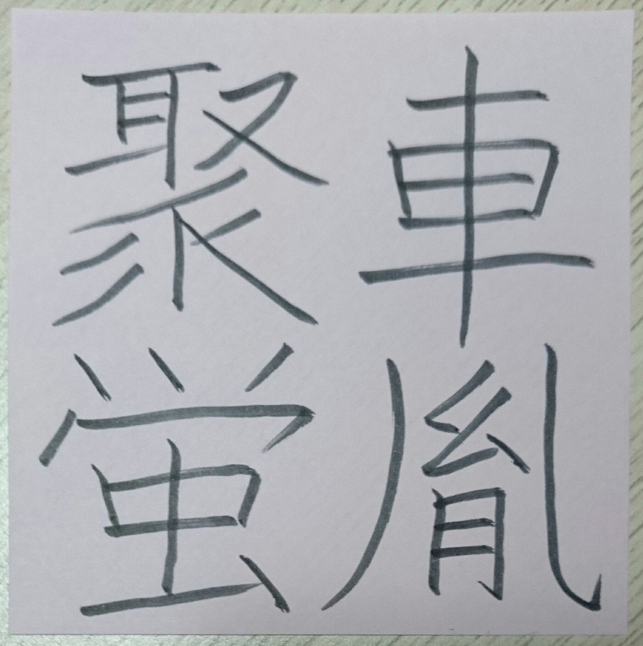 車胤聚蛍 しゃいんしゅうけい めだまオヤジ Note 車胤聚蛍 しゃいんしゅうけい めだまオヤジ Note