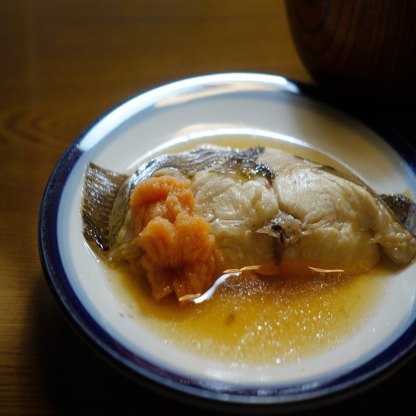 かれいの煮付けとブロッコリーのお浸し ハラダコオジ Note