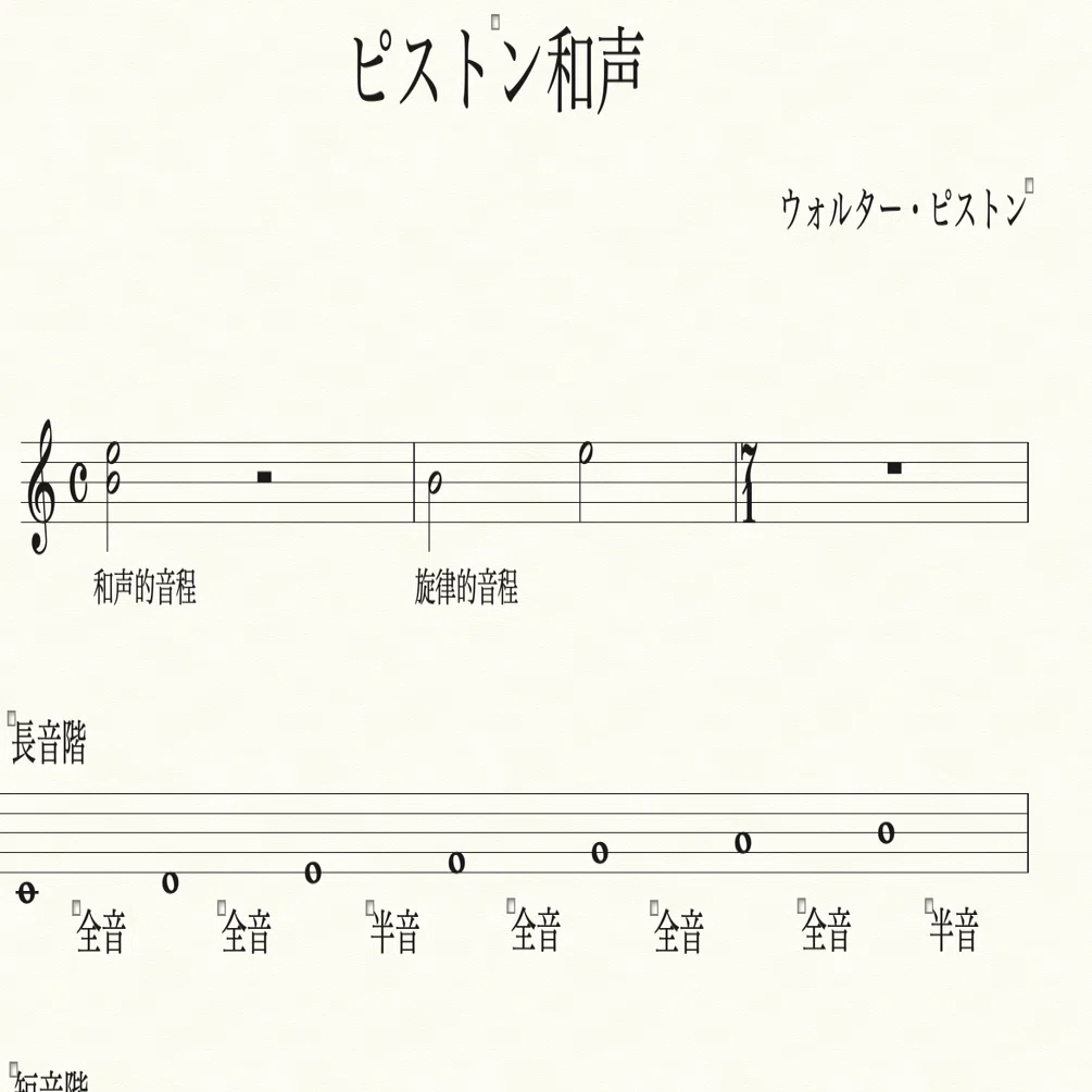 ピストン和声 1ピストン「音楽の素材」｜しもきん