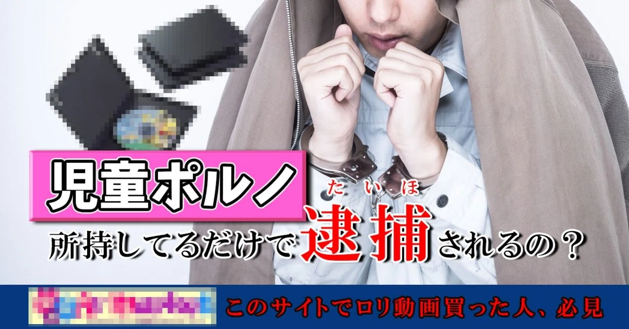 児童ポルノ 所持してるだけで逮捕されるの ハメ撮り師 誠 Note