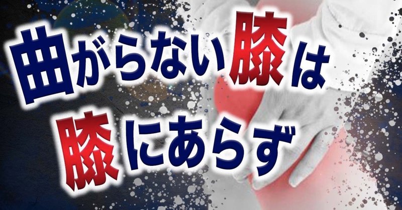 曲がらない膝は膝にあらず 吉澤 遼馬 膝オタク Note