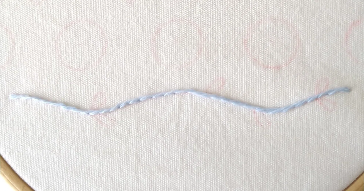 *基本の刺繍ステッチ練習図案* ステップ2 〜アウトラインステッチ〜|Apostrophe+s 刺繍雑貨作家