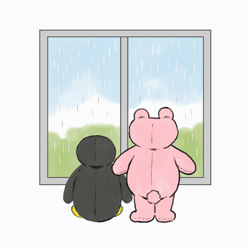 雨降りの日は ぺーとくー ぬいぐるみ Note 雨降りの日は ぺーとくー ぬいぐるみ Note