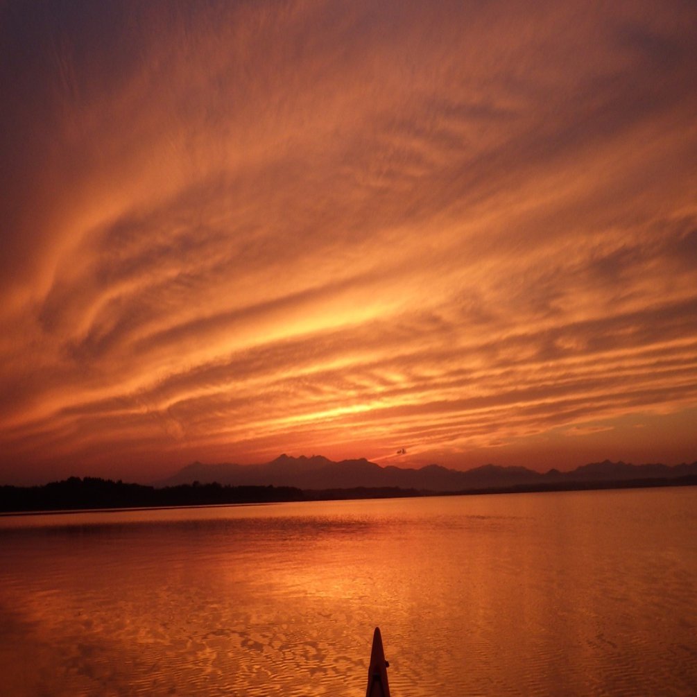 小川原湖の夕焼け 北三陸outdoors Taka Note