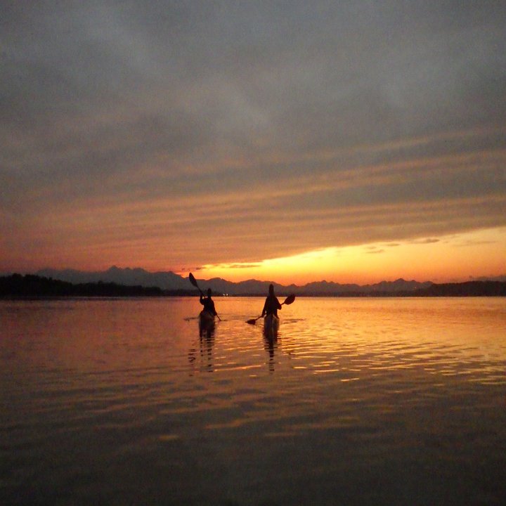 小川原湖の夕焼け 北三陸outdoors Taka Note