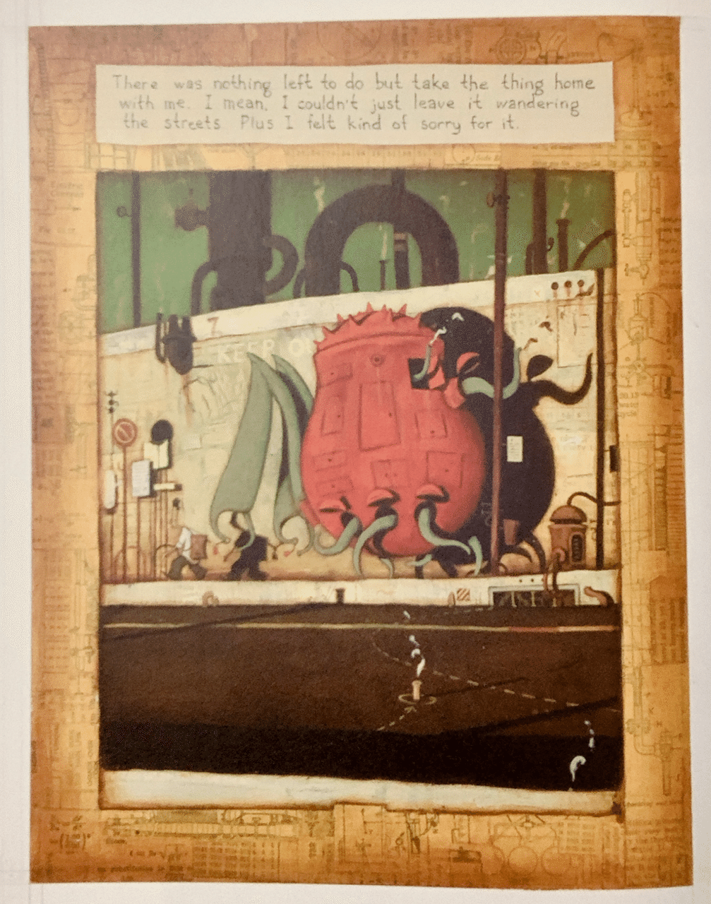 ５０年前にタン・ピンという作者がアジアのストリートマーケットを描いた作品です。 ショーン・タンの世界展 どこでもないどこかへ ｜世界初の絵本美術館