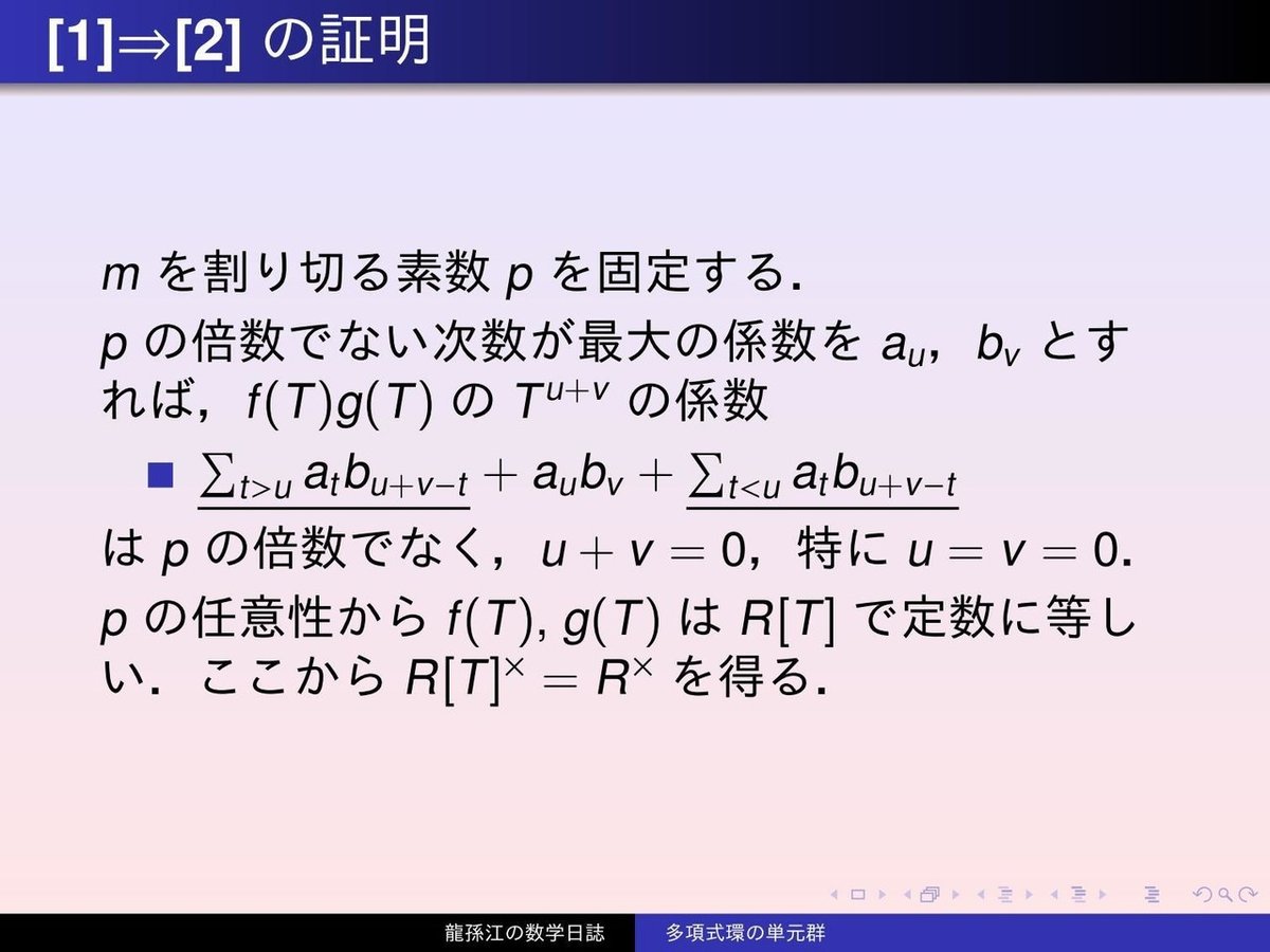 RS119：多項式環の単元群05