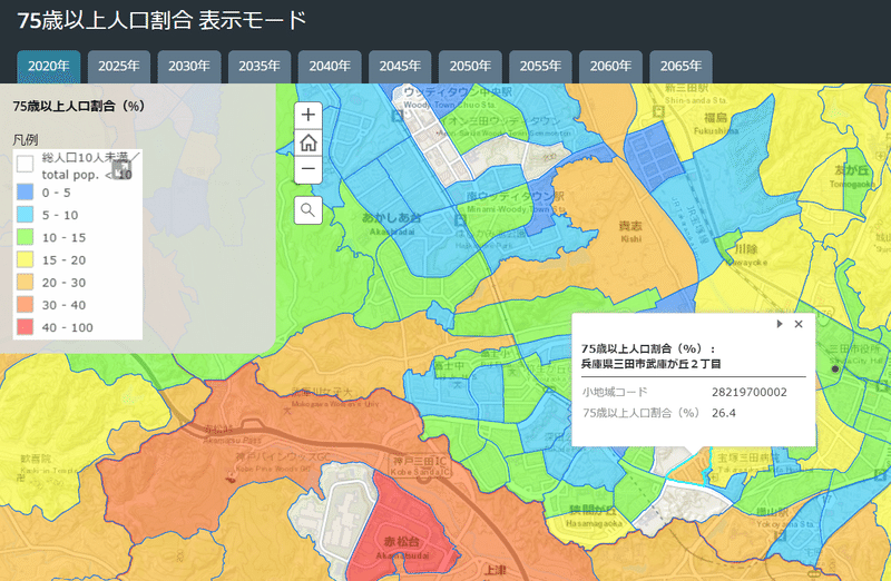 高齢化率　75歳以上　2020