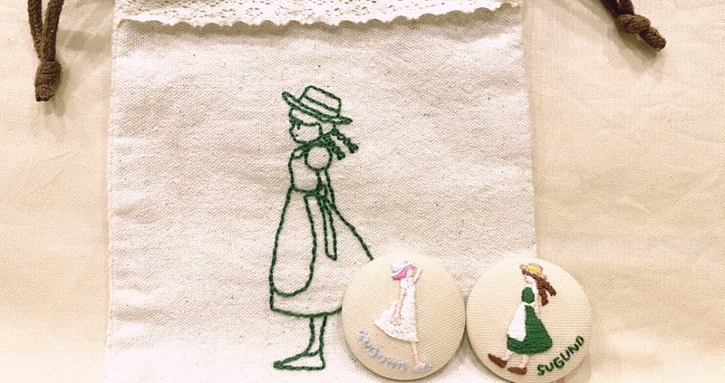 オリジナル図案で女の子刺繍 すぐの Note