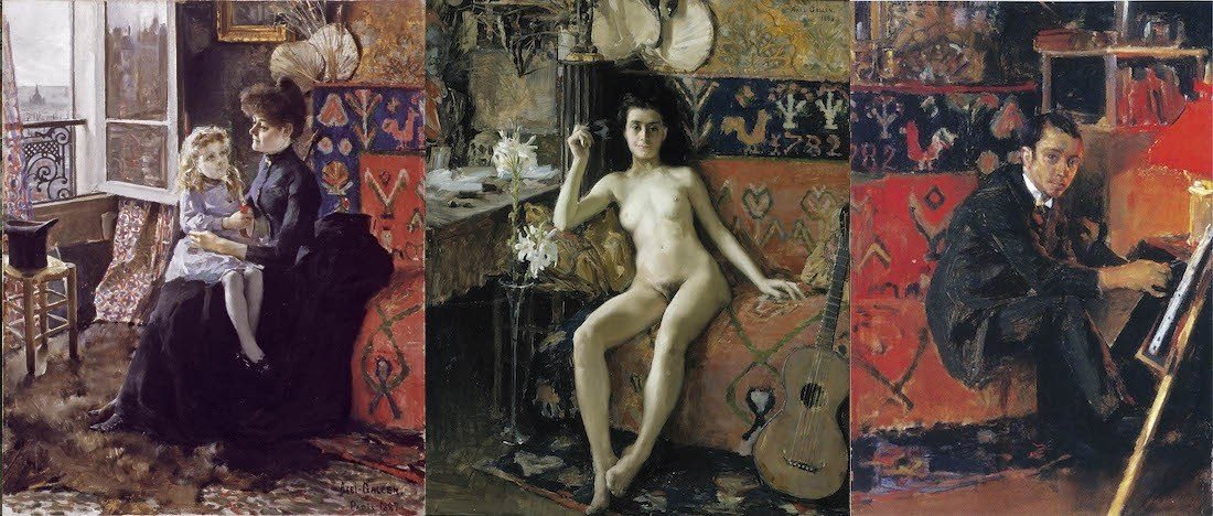 Äiti ja lapsi, 1887 / Démasquée, 1888 / Eero Järnefelt, 1888