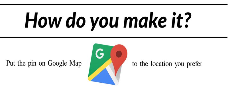 Google Mapで好きな場所にピンを置く方法