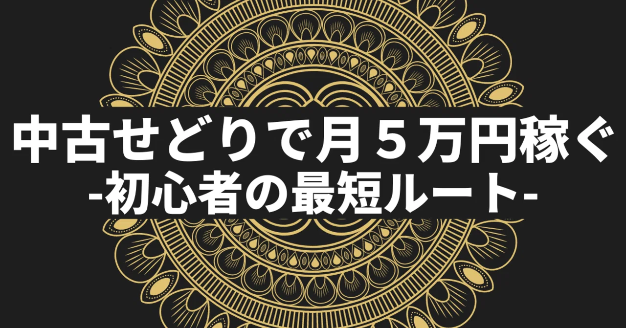 中古せどり仕入れのコツ-初心者でも最短で月収5万円稼ぐ方法
