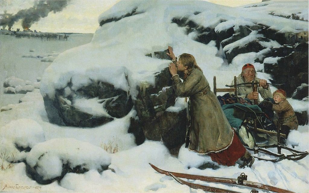 Burned Village by Albert Edelfelt