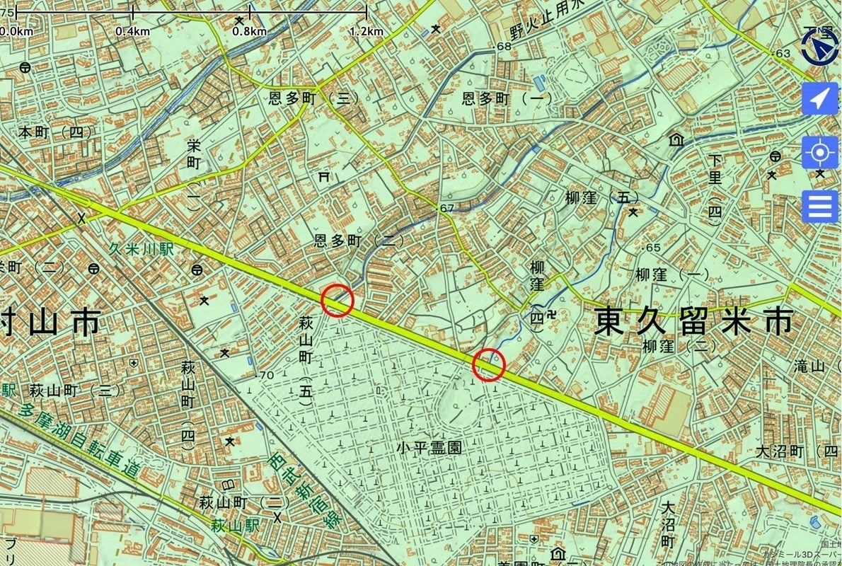 黒目川源流_本流地理院