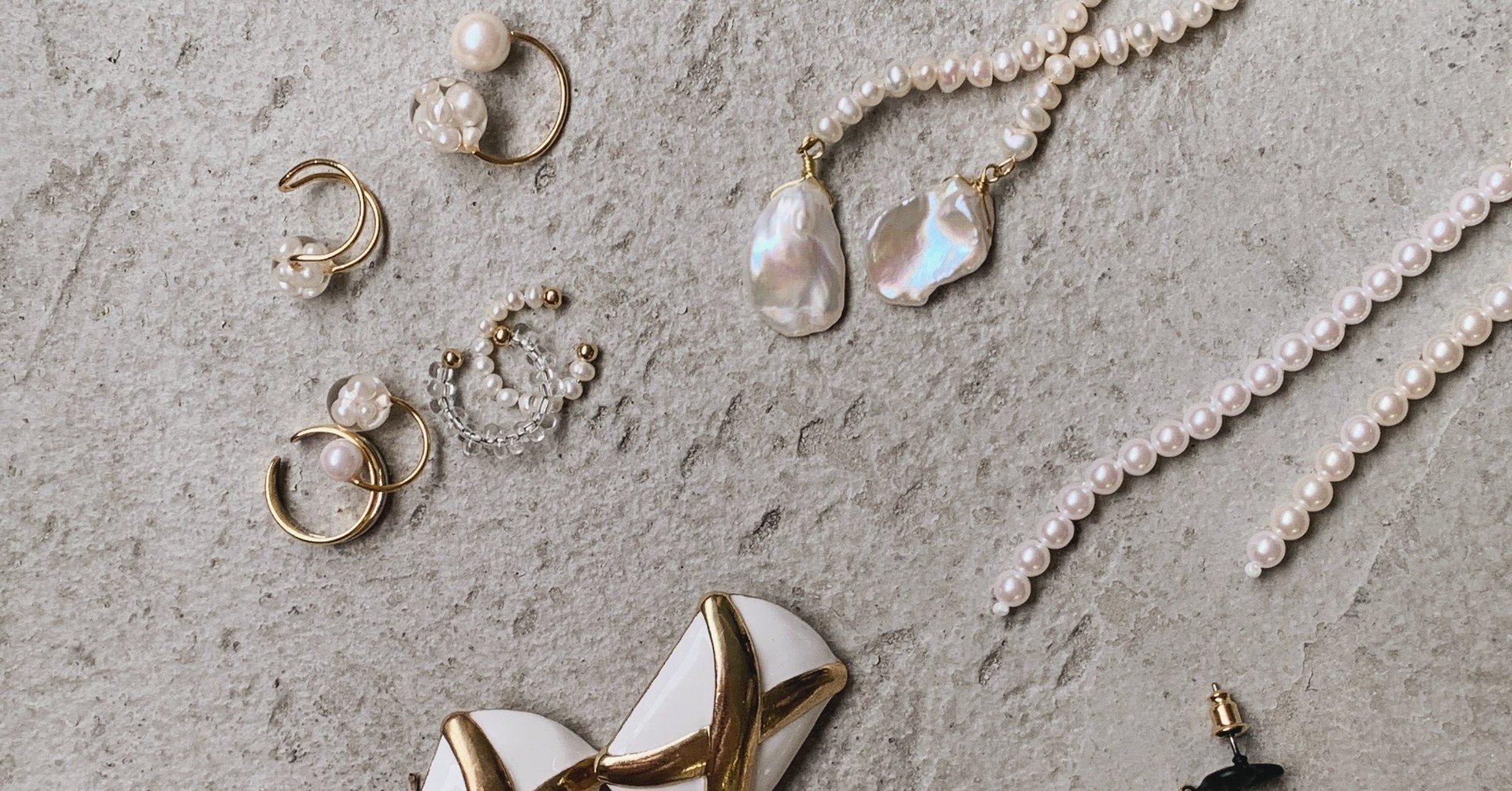 タグ付き ナチュール ビジューネックレス