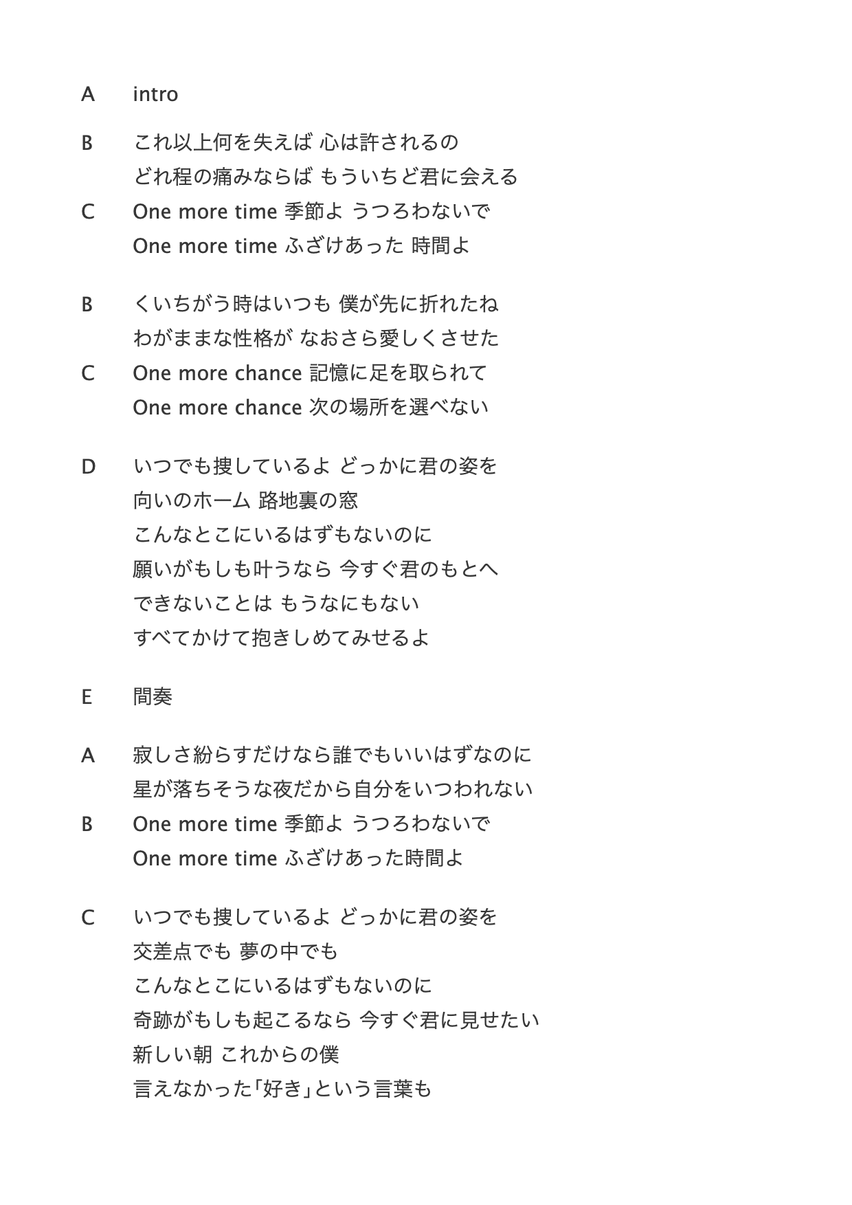 One More Time One More Chance 山崎まさよし ギターtab譜 慎悟 Note One More Time One More Chance 山崎まさよし ギターtab譜 慎悟 Note
