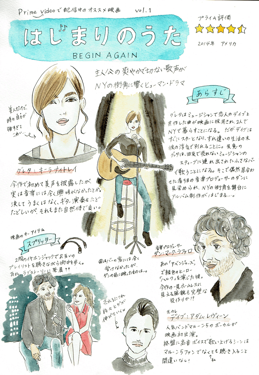 Amazonプライムビデオで見れるおすすめ映画 はじまりのうた R Cott Note